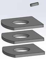 6b) #603a Xtenda-Leg® Set of 3pc Lock Plates with Shaft Retainer Roll Pin