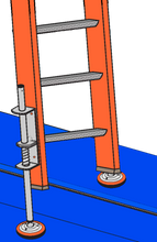 Load image into Gallery viewer, 1a)  #600 Xtenda-Leg® Ladder Leveler with RUBBER FEET  "PAIR"   UPC 726097006007