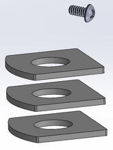 Load image into Gallery viewer, 6c) #603b Xtenda-Leg® Set of 3pc Lock Plates with Shaft Retainer Screw
