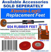 Load image into Gallery viewer, 5a)  #604 Xtenda-Leg® REPLACEMENT RUBBER FEET  &quot;PAIR&quot;   UPC726097006045
