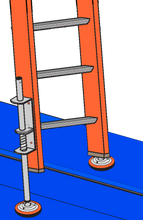 Load image into Gallery viewer, 1a)  #600 Xtenda-Leg® Ladder Leveler with RUBBER FEET  &quot;PAIR&quot;   UPC 726097006007
