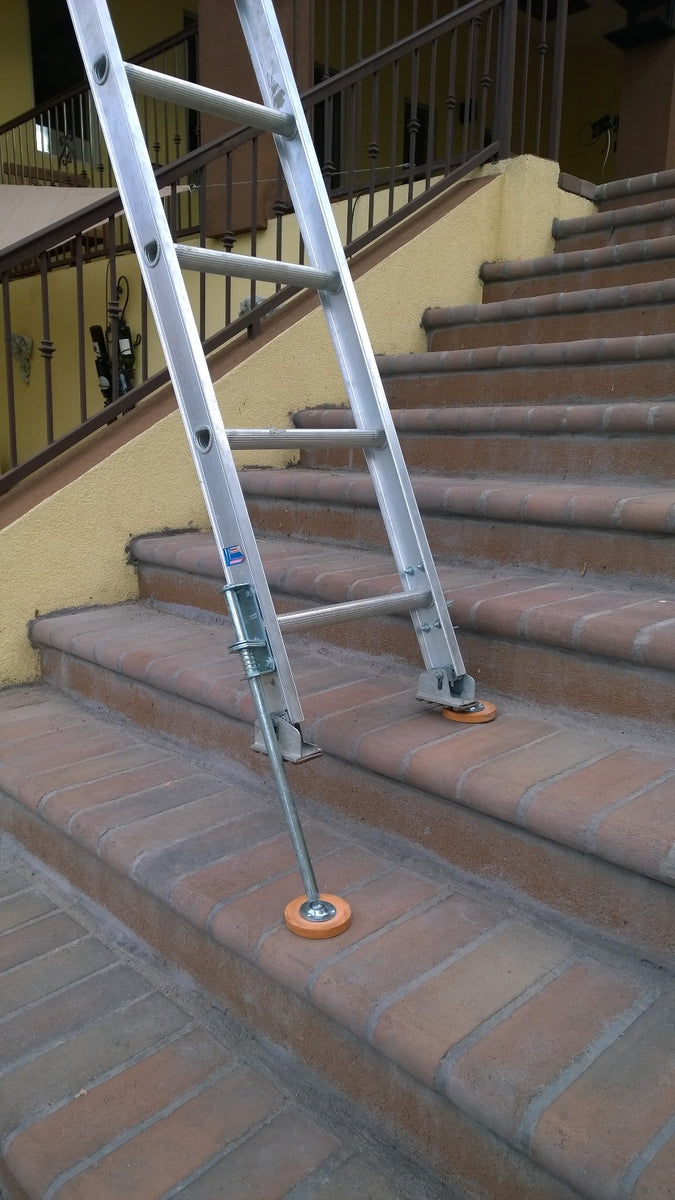Ladder Level 1a) #600 Xtenda-Leg® Ladder Leveler with RUBBER FEET