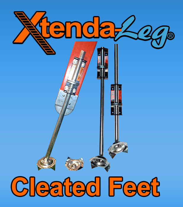 1b)  #700 Xtenda-Leg® Ladder Leveler with CLEATED FEET 